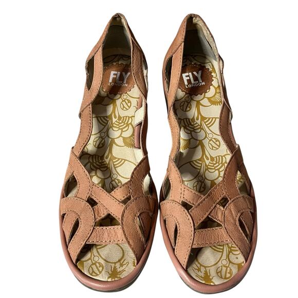 Fly London Yadi Wedge Sandals‎ in Rose EUC Size 39 / 8 -8.5 - Picture 5 of 15